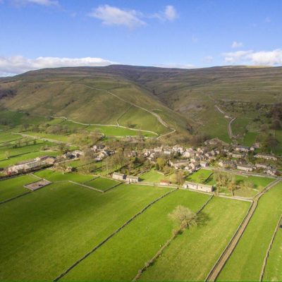 An aerial view of Kettlewell and Starbotton parish